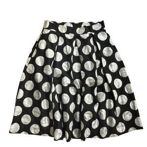Ronni Nicole Black Skirt with Silver Polka Dots